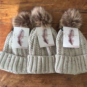 NWT Jessica Simpson Knit Pom-Pom Hat Lot
